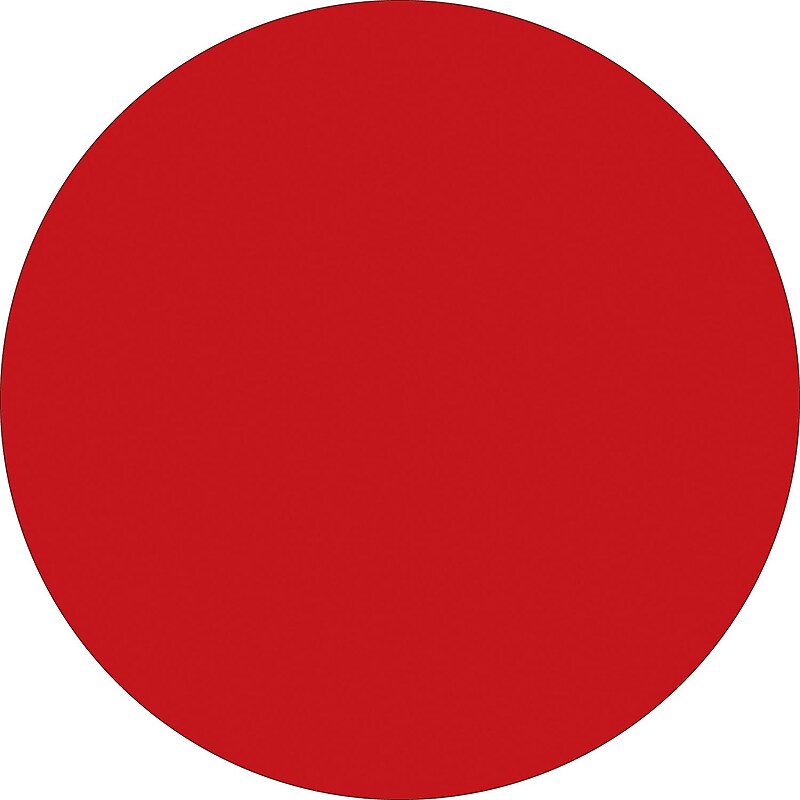 Tape Logic 2" Circle Inventory Label, Red, 500/Roll image 1