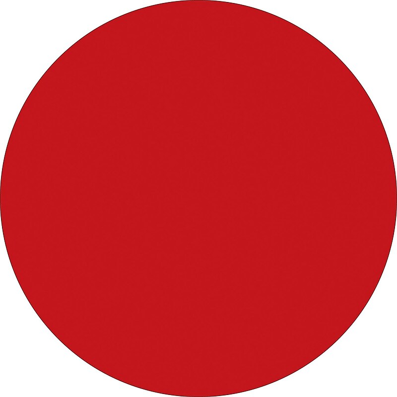 Tape Logic 1" Circle Inventory Label, Red, 500/Roll image 1