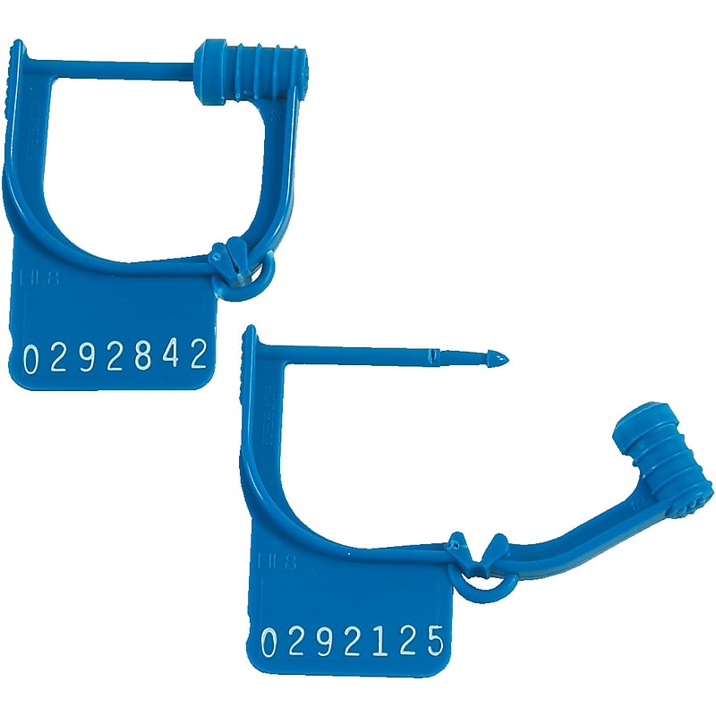 BOX 8" Plastic Handilok Seals, Blue, 1000/Case image 1