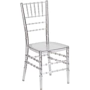Flash Furniture Elegance Crystal Resin Stacking Chiavari Chair, Ice, 10/Pack