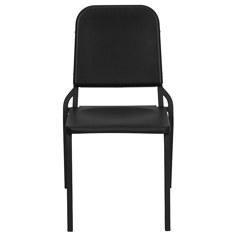 Flash Furniture HERCULES™ Polypropylene Stackable Melody Band/Music Chair, Black, 12/Pack image 1