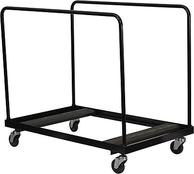 Flash Furniture Steel Folding Table Dolly for Round Folding Tables, Black