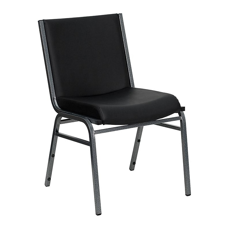 Flash Furniture HERCULES Vinyl Stacking Chair, Black, 40/Pack (40XU60153BKVYL) image 1