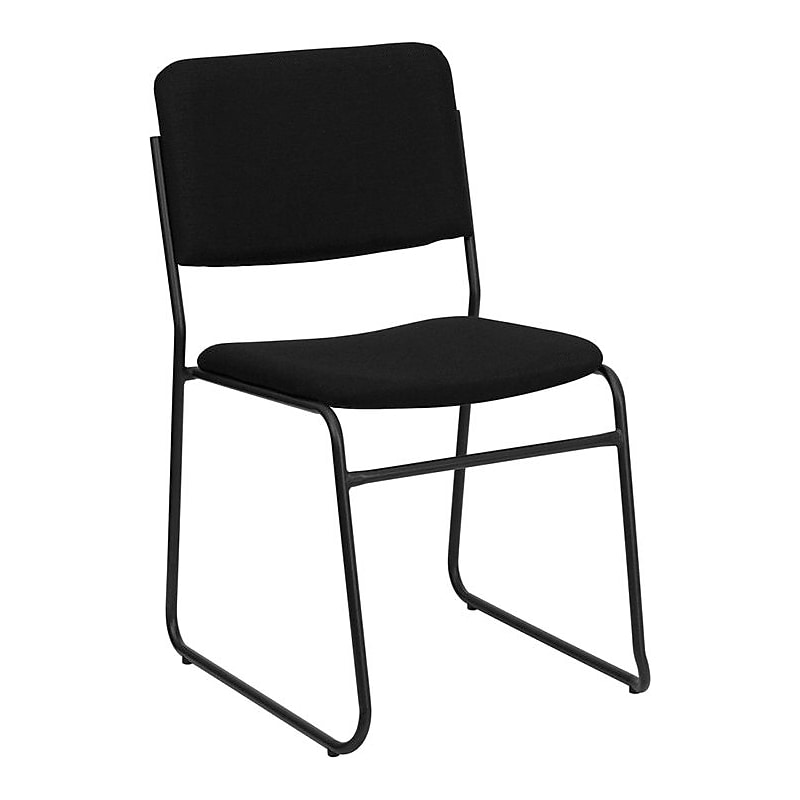 Flash Furniture HERCULES Series Fabric Stacking Chair, Black, 20/Pack (20XU8700BLKB30) image 1