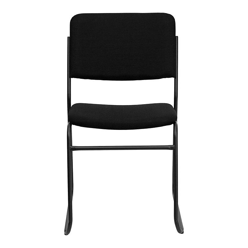 Flash Furniture HERCULES™ High Density Fabric Stacking Chair With Sled Base, Black, 20/Pack (20XU8700BLKB30) image 1