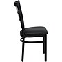 Flash Furniture HERCULES Series Vinyl/Metal Window Back Restaurant Dining Chair, Black, 16/Pack (16XU6Q3BWINBKV)~#|#~s0711465_sc7