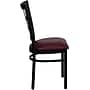 Flash Furniture HERCULES Series Vinyl/Metal Window Back Restaurant Dining Chair, Burgundy, 16/Pack (16XU6Q3BWINBGV)~#|#~s0711469_sc7