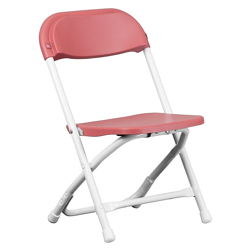 Flash Furniture Kids Plastic Armless Folding Chair, Burgundy, 40/Pack (40YKIDBY) image 1