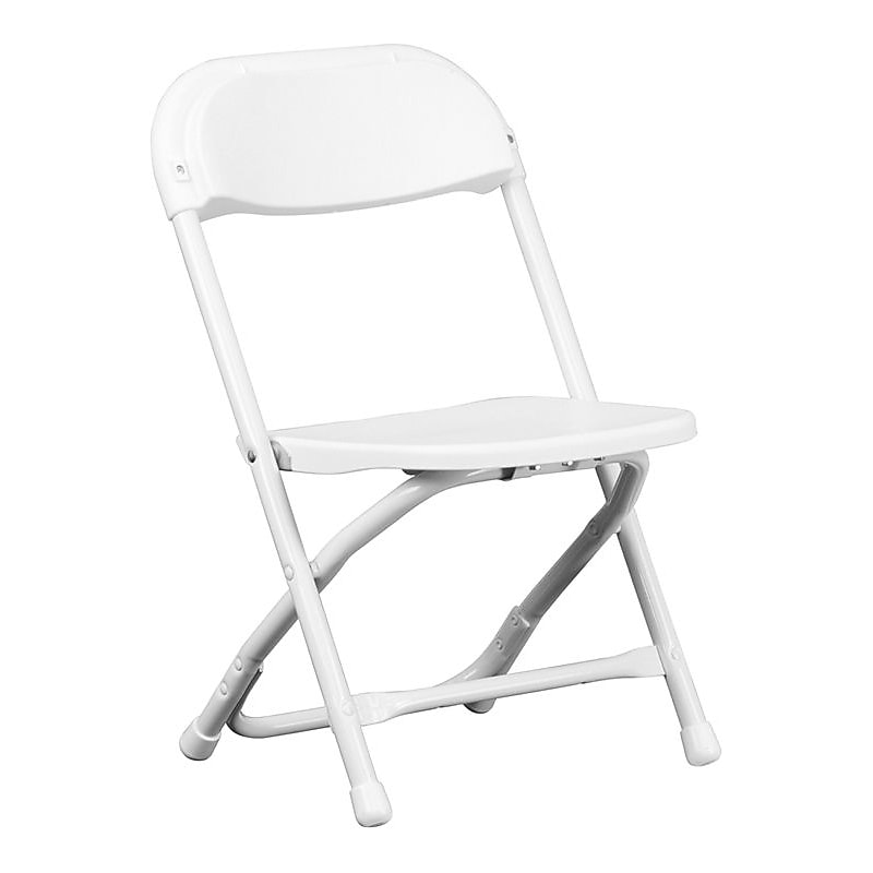 Flash Furniture Kids Plastic Armless Folding Chair, White, 40/Pack (40YKIDWH) image 1