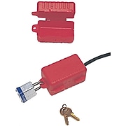North® LP550 E-Safe Electrical Plug Lockout, Red