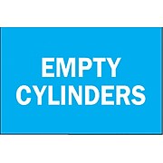Brady® Empty Cylinder Chemical & Hazardous Materials Sign, 7"(L) x 10"(W)