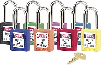 Master Lock 410 Lightweight Xenoy Thermoplastic Safety Padlock, 6 Pin, Orange (470-410ORJ) Sansujyuku sansujyuku.com