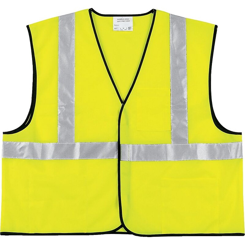 MCR Safety Economy Safety Vest, ANSI Class R2, Lime, 3XL, 1 Each image 1