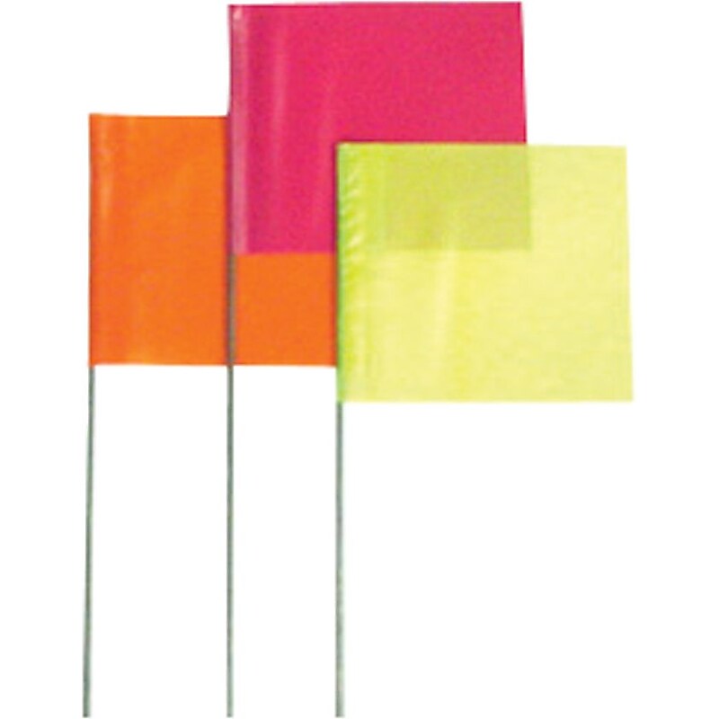 Presco Red Wired Stake Flag, 2" x 3" x 18", 100/Pk image 1