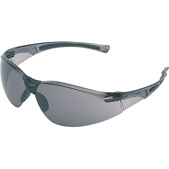 North® A800 Series Safety Glasses, Anti-scratch, Gray Lens