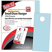Blanks/USA® 3.67" x 8 1/2" 67 lbs. Digital Bristol Cover Door Hanger, Blue, 50/Pack