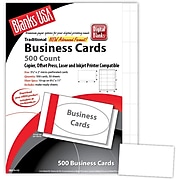 Blanks/USA® 3 1/2" x 2" 80 lbs. Micro-Perforated Smooth Business Card, White, 500/Pack
