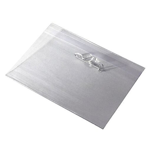 Blanks/USA® 4" x 3" Pin Back Name Tag Holder, Clear, 100/Pack at Staples
