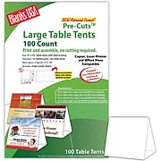 Blanks/USA® 6" x 3 3/8" x 5 5/8" 80 lbs. Digital Table Tent, White, 100/Pack