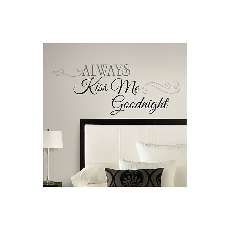 RoomMates® Always Kiss Me Goodnight Peel and Stick Wall Decal, Black image 1
