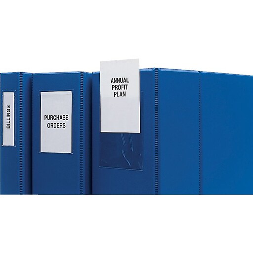 Shop Staples for DN PUSH CLine® SelfAdhesive Ring Binder Label Holders, Top Load, 3/4 x 21/2