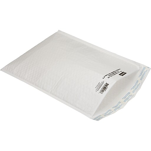 Staples jiffylite self seal bubble mailers 12 1 2 l x 19 w white