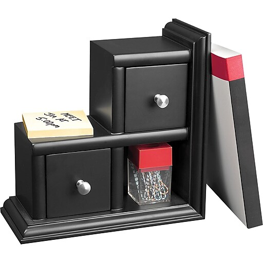 Victor Technology Wood Book Ends, 9"H, Black (89015) Staples
