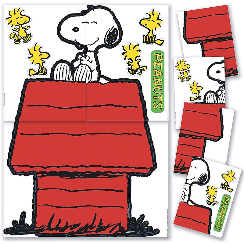 Eureka Peanuts Giant Character Snoopy and Dog House Bulletin Board Set, 4 pieces (EU-847611) image 1