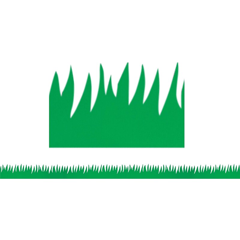Hygloss® Pre School - 8th Grades Classroom Border, Green Grass, 2/Bd image 1
