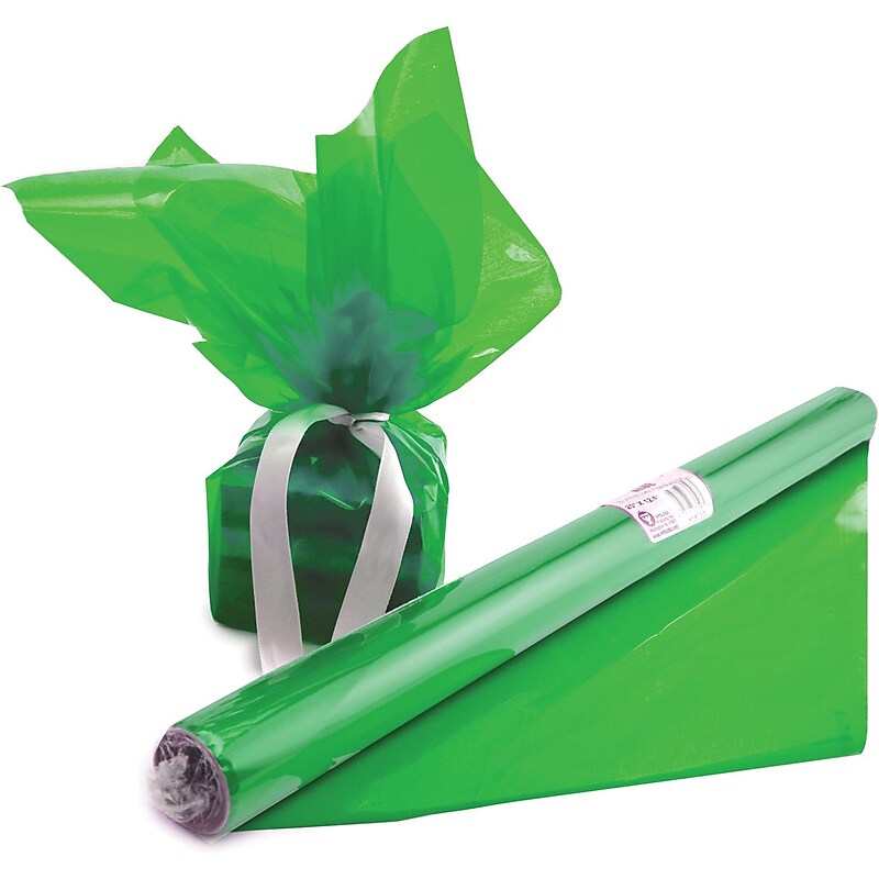 Hygloss Cello-Wrap™ Art Roll, 20" x 12.5', Green (HYG71503) image 1