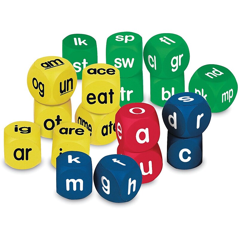 Phonics Cubes Class Set, 3 Sets of 6 Cubes image 1
