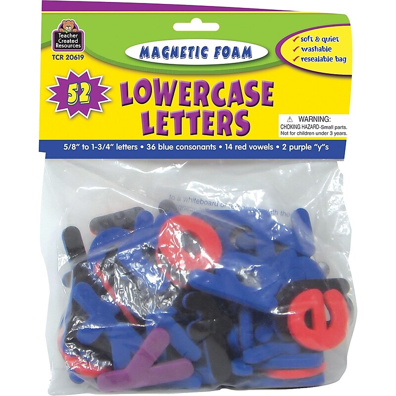 Teacher Created Resources® Magnetic Foam Lowercase Letters, Grades Pre School+, 2 EA/BD image 1