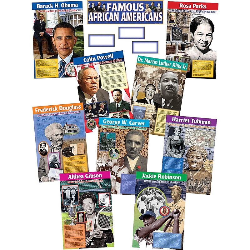 Famous African Americans Bulletin Board 12"x18" Gr K and up image 1