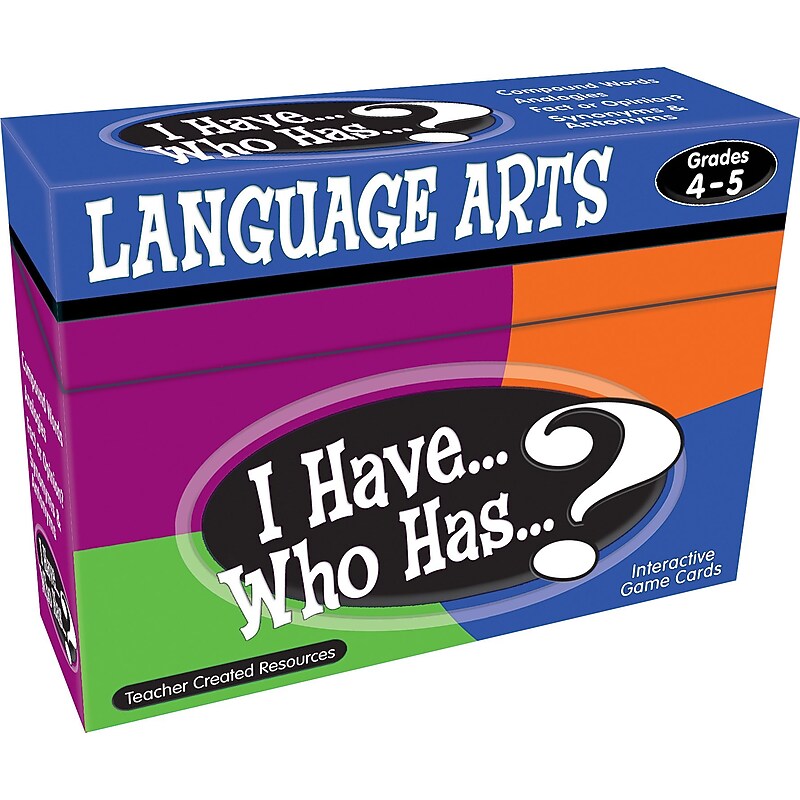 Teacher Created Resources I Have...Who Has...? Language Arts, Grades 4-5 (TCR7831) image 1
