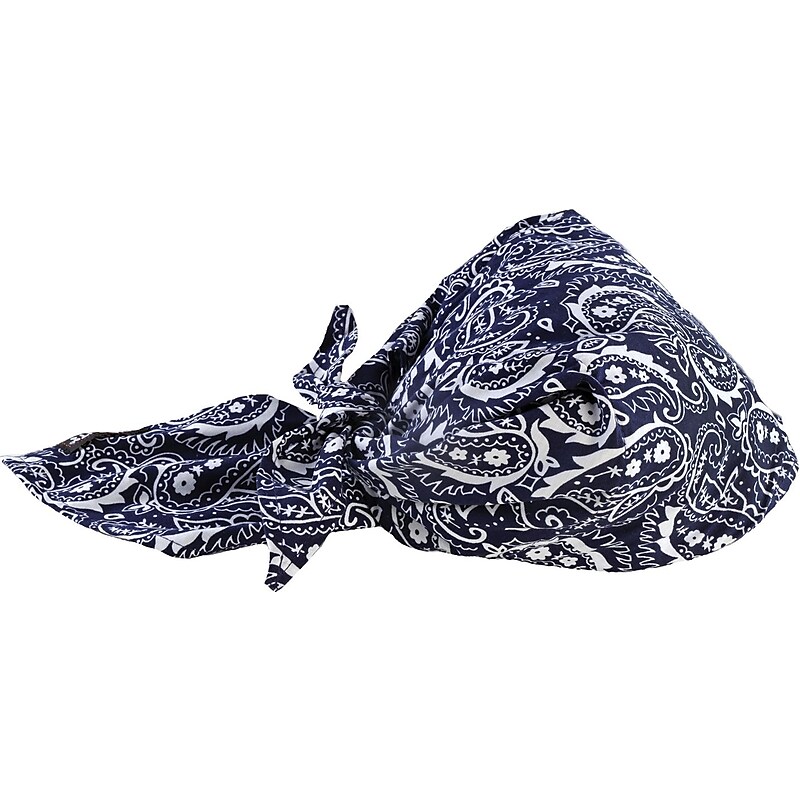 Ergodyne Chill-Its 6710 Cooling Bandana, Navy Western, One Size, 24/Carton (12326) image 1