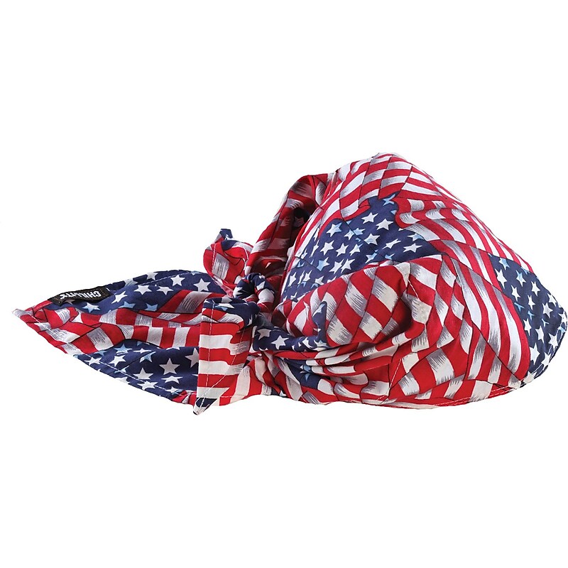 Ergodyne Chill-Its 6710 Cooling Bandana, Stars and Stripes, One Size, 24/Carton (12323) image 1