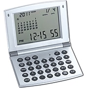 Natico Multi Functional Alarm Clock, Matte Silver (10-WT208)
