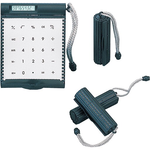 Natico Flexical RollUp Calculator, Black/White at Staples