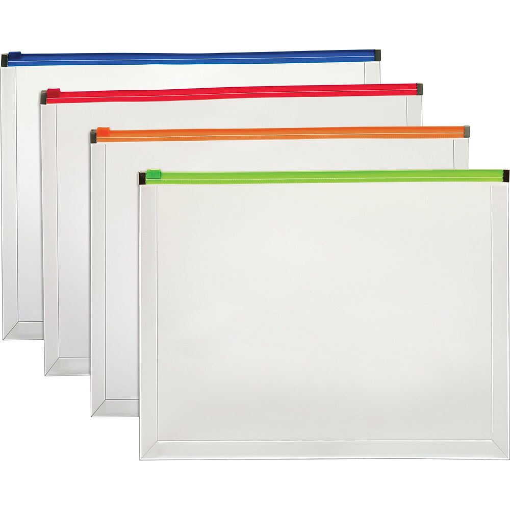Staples® poly zipper file envelope