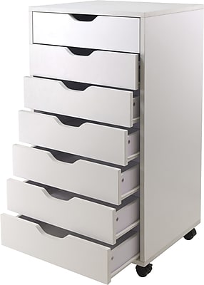 Photo 1 of Winsome Halifax 7-Drawer Composite Wood Cabinet, White (10792)