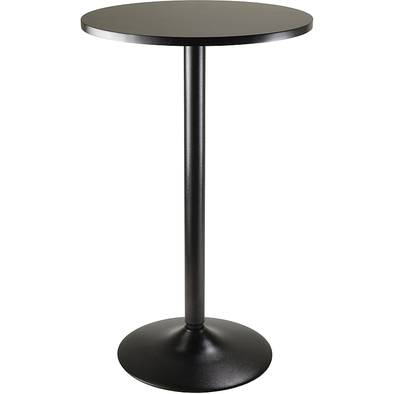Winsome 23.66" Round MDF Pub Table, Black (20123) image 1