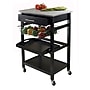 Winsome Julia Metal Mobile Utility Cart with Lockable Wheels, Black (20322)~#|#~s0730498_sc7