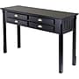 Winsome Timber 29.1" x 47.6" x 15.7" Solid Beech Wood Hall/Console Table, Black~#|#~s0730502_sc7