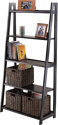 Winsome Solid/Composite Wood 5-Tier A-Frame Shelf, Black Sansujyuku sansujyuku.com