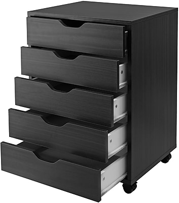Winsome Halifax 5-Drawer Storage Cabinet, Black (20519) Sansujyuku sansujyuku.com