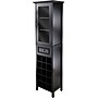Winsome Burgundy 66.85" x 18.11" x 12.99" Wood 15-Bottle Wine Cabinet, Black~#|#~s0730517_sc7