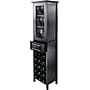 Winsome Burgundy 66.85" x 18.11" x 12.99" Wood 15-Bottle Wine Cabinet, Black~#|#~s0730520_sc7