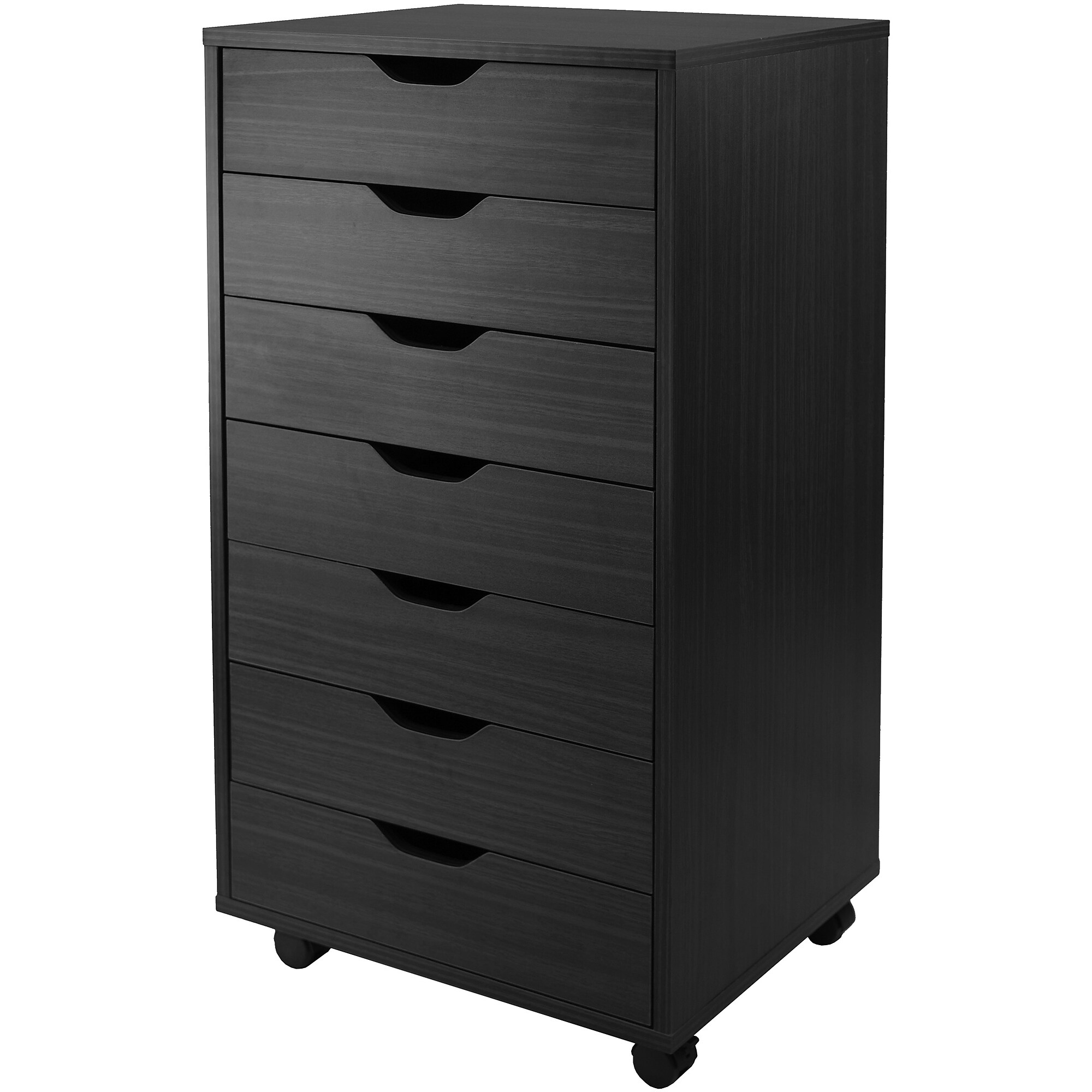 Winsome 7-Drawer Composite Wood Halifax Cabinet, Black, (20792) Sansujyuku sansujyuku.com
