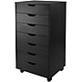 Winsome 7-Drawer Composite Wood Halifax Cabinet, Black, (20792)~#|#~s0730524_sc7