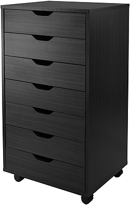 Winsome 7-Drawer Composite Wood Halifax Cabinet, Black, (20792) Sansujyuku sansujyuku.com